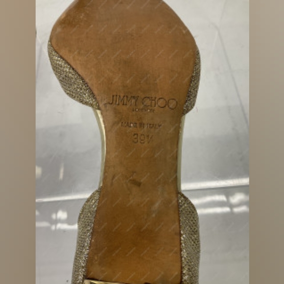 Jimmy Choo glitter gold Esther 60 size 39.5 - Picture 5 of 9